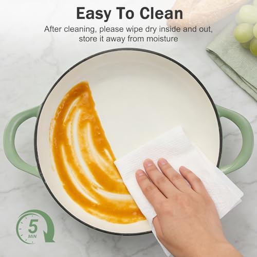 Green enameled bread oven 6 qt — photo 5