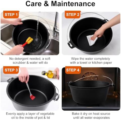 Eight quart pre-seasoned camping pot — photo 4