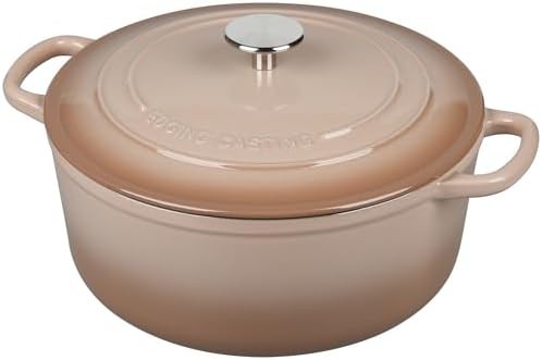 7 quart mocha enameled dual handle oven — photo 3