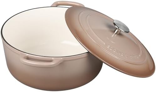 7 quart mocha enameled dual handle oven — photo 4