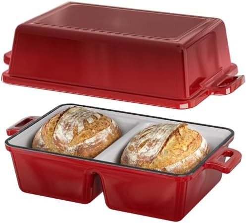 Mini enameled cast iron bread baking pot