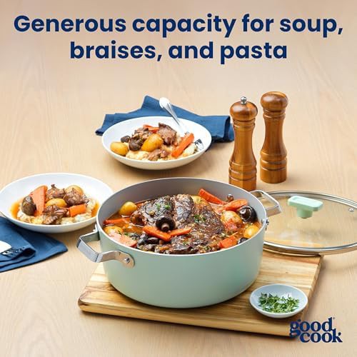 GoodCook five-quart ceramic sage green pot — photo 4