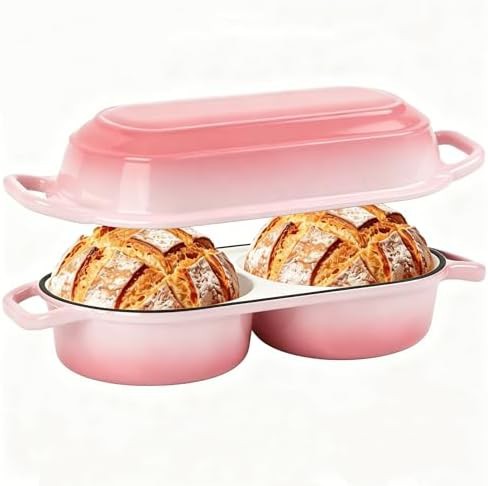 Mini double enameled cast iron dutch oven