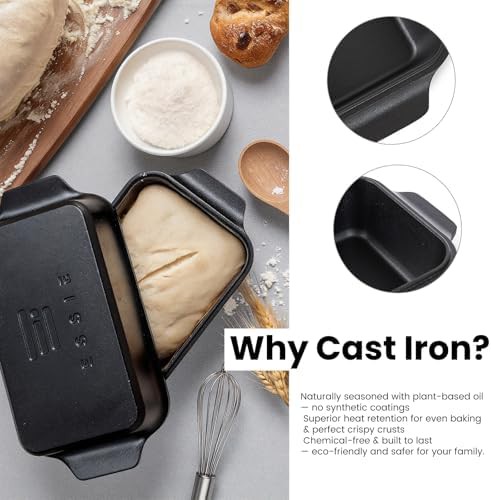 Pre-seasoned cast iron 4.5 qt loaf pan — photo 4