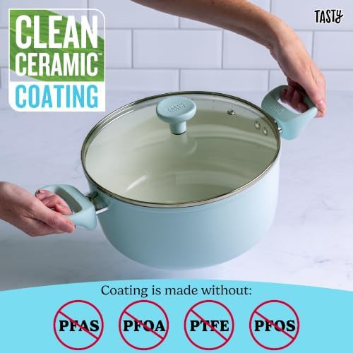 Epoca tasty ceramic stock pot with glass lid 5 qt — photo 4