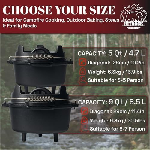 Five quart cast iron camp oven with legs — photo 4