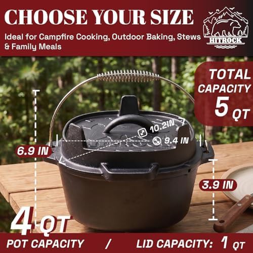 Five quart flat bottom cast iron pot — photo 4