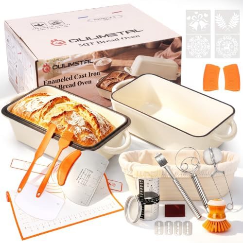 Five quart enameled sourdough bread oven