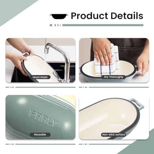 Enameled oval cast iron bread pan — photo 4