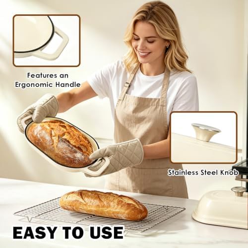 Oval sourdough bread baking five quart pot — photo 3