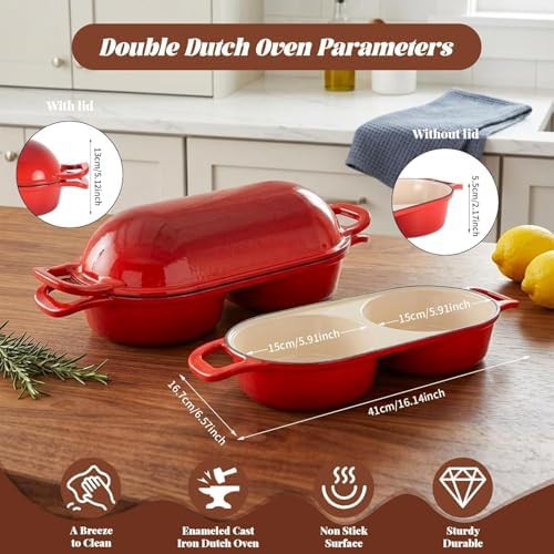 Double mini enameled bread baking pots — photo 3