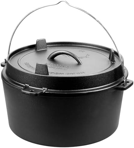 8 quart pre seasoned camping pot with lid — photo 3