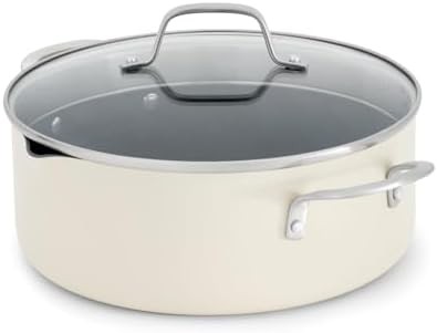 Flour white ceramic nonstick 5 quart pot
