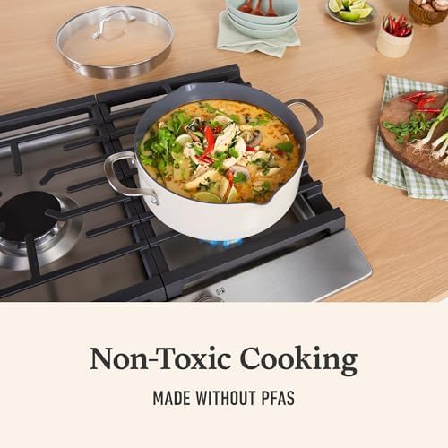 Flour white ceramic nonstick 5 quart pot — photo 3
