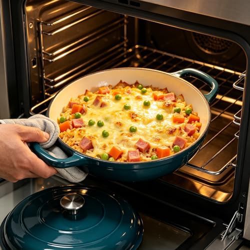 Peacock blue oval casserole 4 quart — photo 4