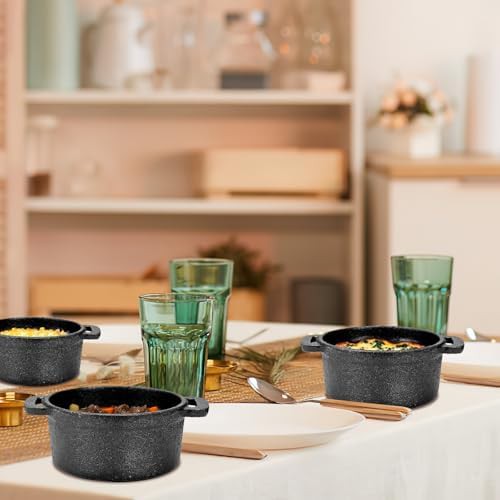 Four pack mini black cast iron cocottes — photo 5