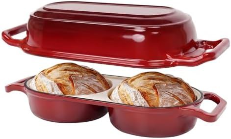 Red mini round bread baking pan