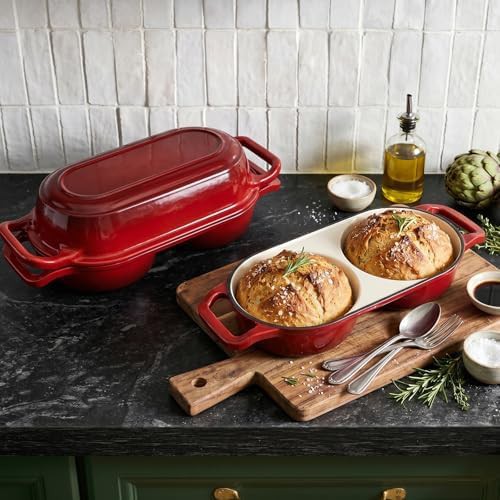 Red mini round bread baking pan — photo 2