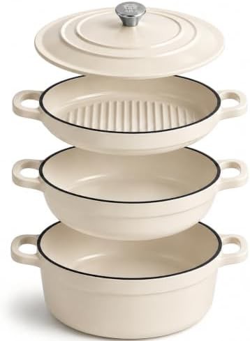 Mini enameled four piece cookware set