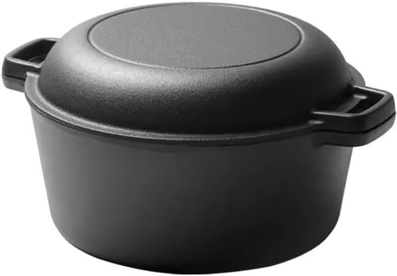 Five quart double iron pot