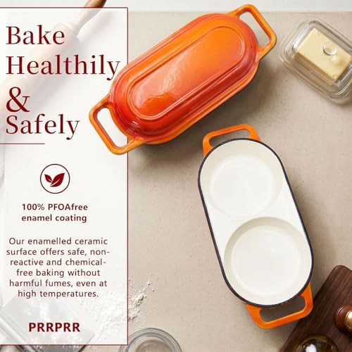 Red double loaf bread baking set — photo 4