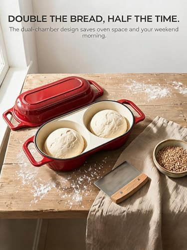 Dual loaf enameled cast iron baker — photo 3