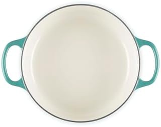 Riviera blue wide round enameled cast iron oven — photo 3