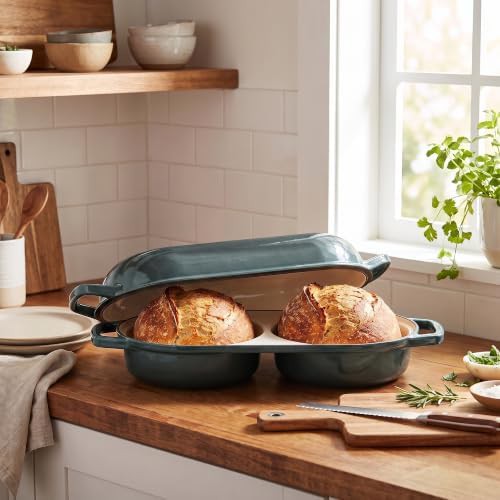 Enameled cast iron double bread Dutch oven — photo 4