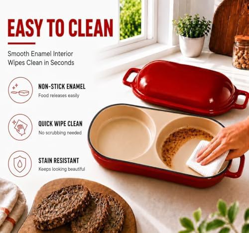 Red enameled mini bread baking pot — photo 4