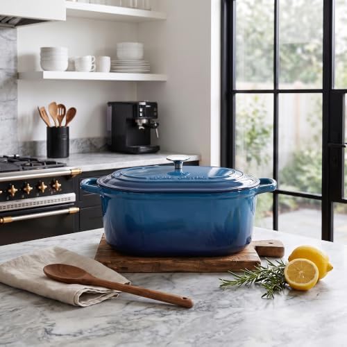 6 quart lake blue enameled oval oven — photo 3