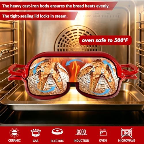 Artisanal enameled double loaf bread oven — photo 3