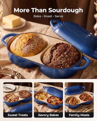 Mini blue enameled sourdough bread pan — photo 4