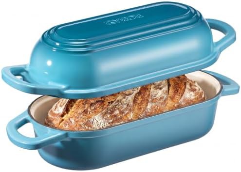 Blue oval bread pan 4.1 qt