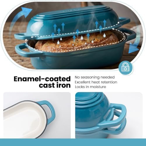 Blue oval bread pan 4.1 qt — photo 4