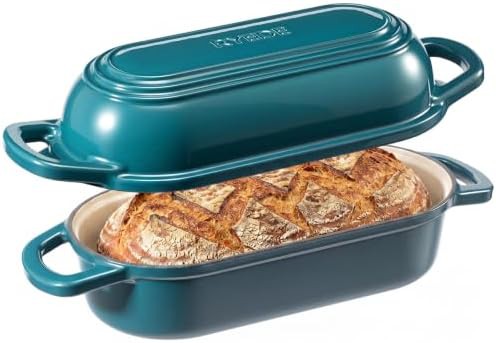 Teal oval bread pan 4.1 qt