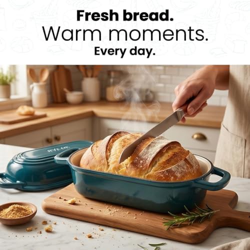Teal oval bread pan 4.1 qt — photo 3