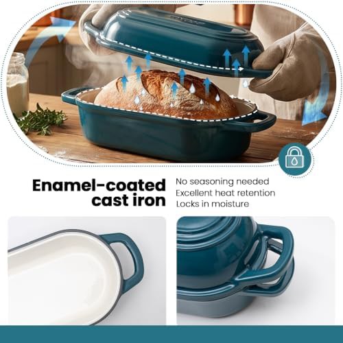 Teal oval bread pan 4.1 qt — photo 4