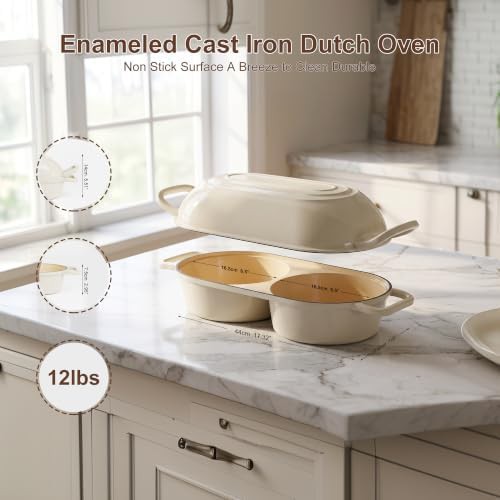 Mini white enameled double dutch oven — photo 4