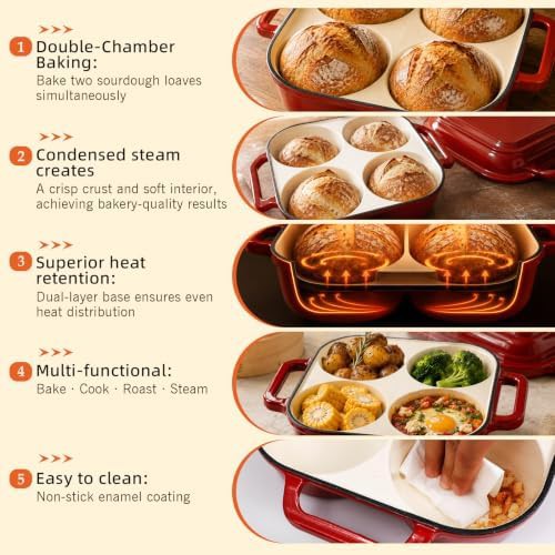 Four loaf mini bread baker pot — photo 4