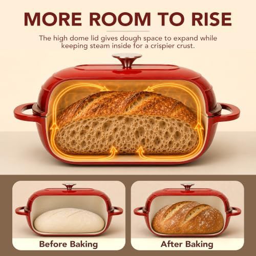Oval enameled cast iron bread oven — photo 4