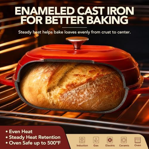 Oval enameled cast iron bread oven — photo 5