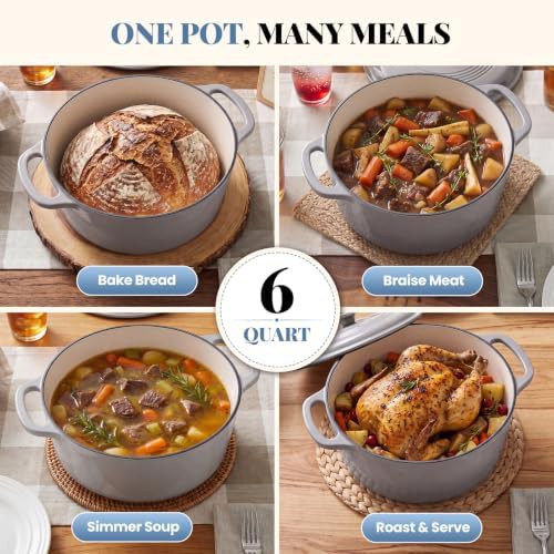 Gray enameled heavy duty 6 quart — photo 3