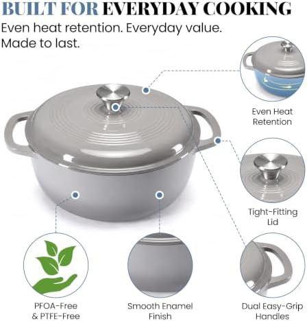 Gray enameled heavy duty 6 quart — photo 4