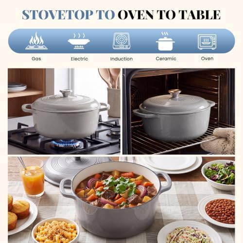 Gray enameled heavy duty 6 quart — photo 5