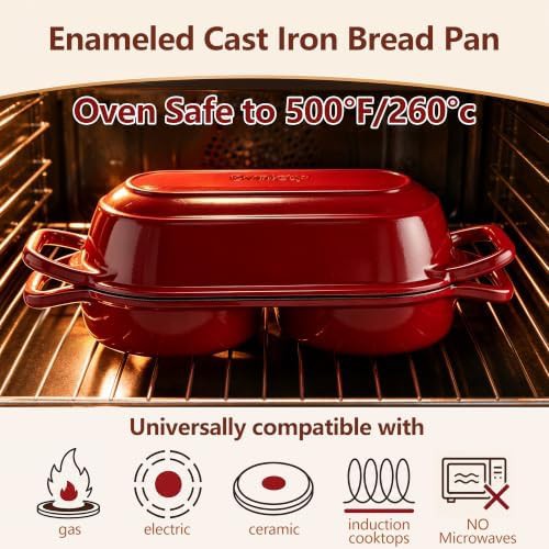 Red mini double round bread pan — photo 3