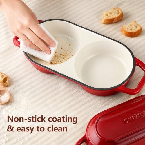 Red mini double round bread pan — photo 5