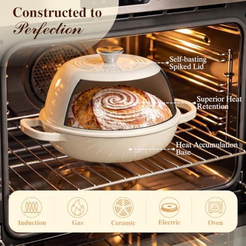 Six quart enameled bread baking pot — photo 3