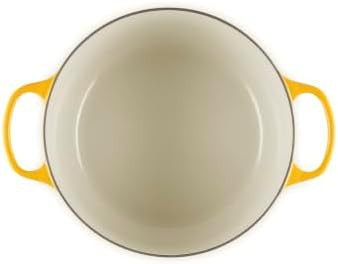 Deep round enameled oven in nectar yellow — photo 3