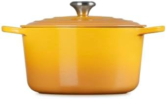 Deep round enameled oven in nectar yellow — photo 4