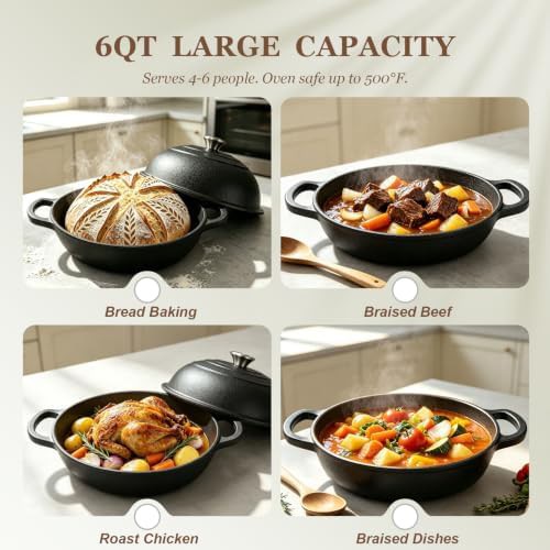 Cast iron bread oven with 6 quart capacity — photo 4